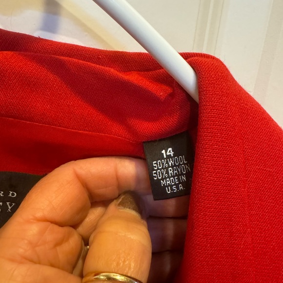 Linda Allard  for Ellen Tracy Vintage Red Jacket - Picture 12 of 14